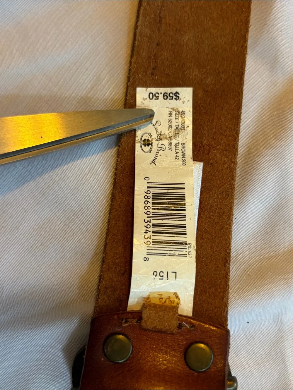 Lucky Brand Leather Belt – Size 42 – Brown